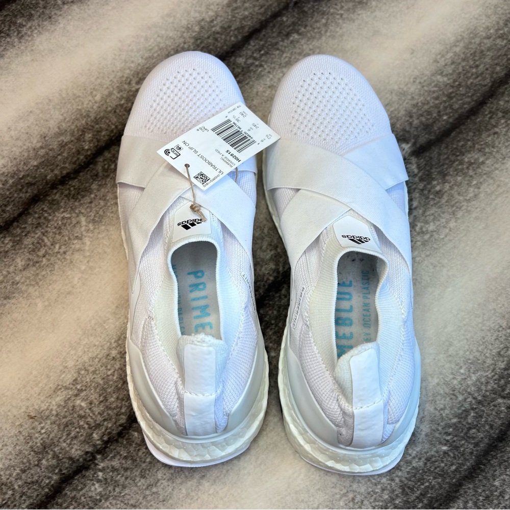 Adidas Ultraboost DNA Slip On White Core Black Athletic Running Sneakers - Picture 5 of 8